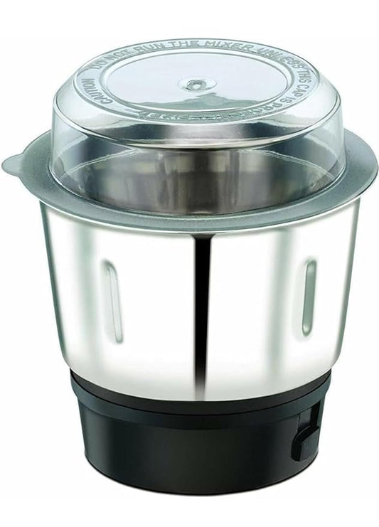 Heavy Quality Chutney Jar  Suitable For All Mixer Grinder (Stainless Steel) Mixi Jar Small Size POSTO JAR (1, Curved), Silver
