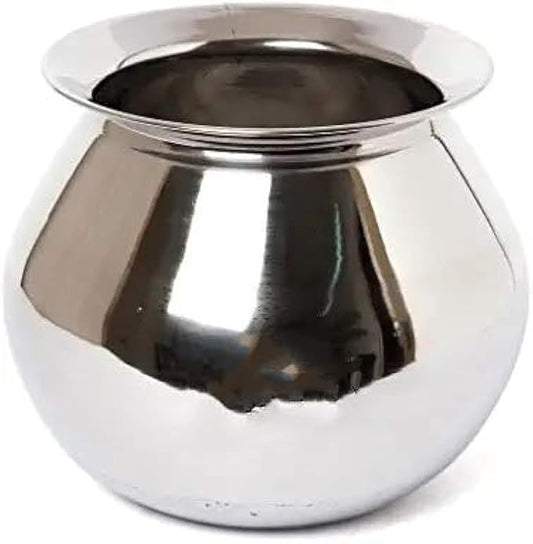 A Tradition Of Fine Quality Stainless Steel Pongal Pot/Gundu/Cooker/Handi 1 litres - with Lid