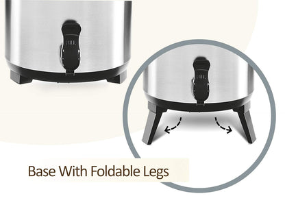 Milton Stellar 8 Thermosteel Water Jug, 7.6 litres, Silver | PU Insulated | Hot & Cold | Sturdy Base | Hygienic | Odour Free