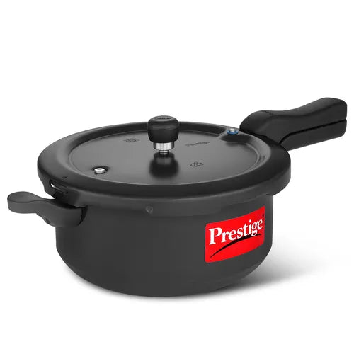 Prestige Svachh Hard Anodised Spillage Control Senior Pressure Cooker, 5 L (Black)