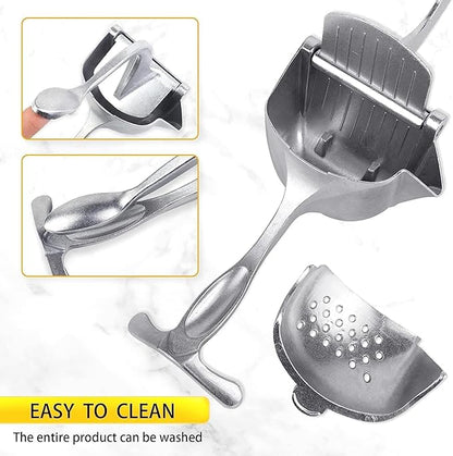 Aluminum Hand Press Juicer Manual Citrus & Fruit Juicer for Kitchen Use Sturdy Metal Juicer for Home, Kitchen & Bar Easy-to Use Manual Machine (Silver)
