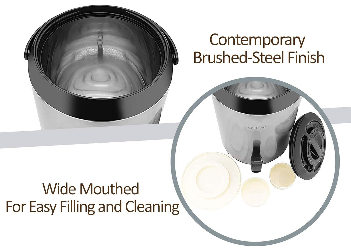 Milton Stellar 10 Thermosteel Water Jug, 9.3 litres, Steelplain