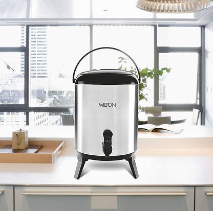 Milton Stellar 8 Thermosteel Water Jug, 7.6 litres, Silver | PU Insulated | Hot & Cold | Sturdy Base | Hygienic | Odour Free