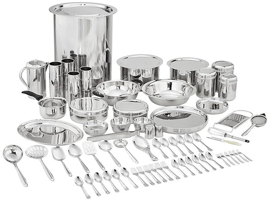 Stainless Steel 101 Pieces Stainless Steel Dinner Set Wedding Dinner Set Gift Dinner Set 101 Pack