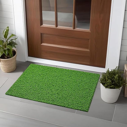 Artificial Grass for Balcony Or Doormat, Soft and Durable Plastic Turf Carpet Mat, Artificial Grass 16inch -24inch, Green