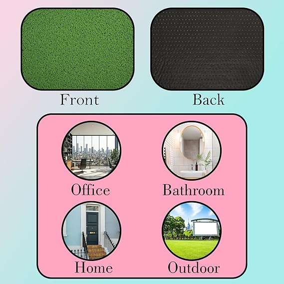 Artificial Grass for Balcony Or Doormat, Soft and Durable Plastic Turf Carpet Mat, Artificial Grass 16inch -24inch, Green