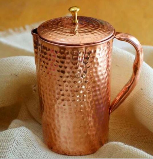 Pure Hammered Copper Jug