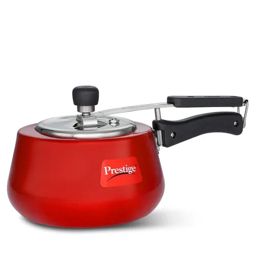 Prestige Nakshatra Cute Duo Svachh Aluminium Spillage Control Pressure Cooker, 3 L, 5 L (Red)
