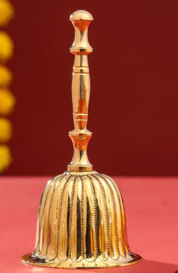 Brass Traditional Pooja Handbell / GHANTI/POOJA/TEMPLE/AARTI/ BELL