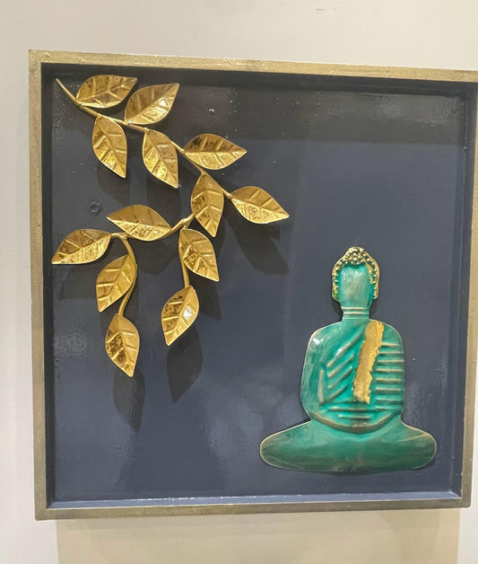 BUDHA LEAF FRAME /gift/buddha/peace/golden/frame
