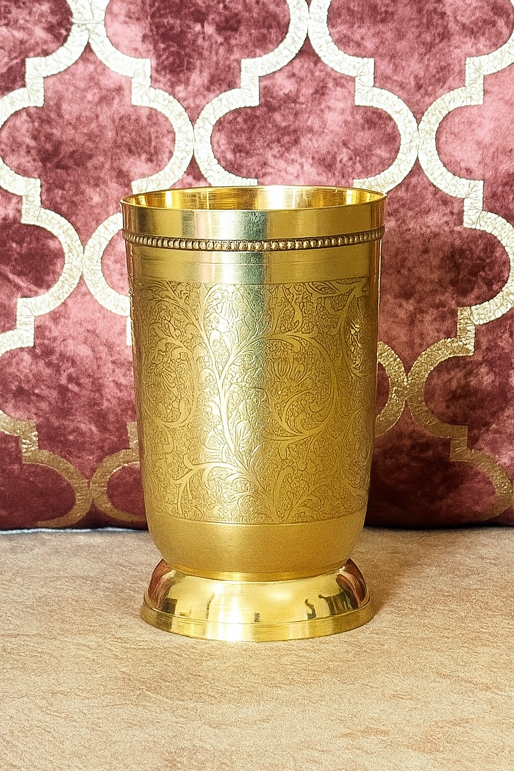 Brass Glass, Brass water glass handcrafted Capacity - 200ml