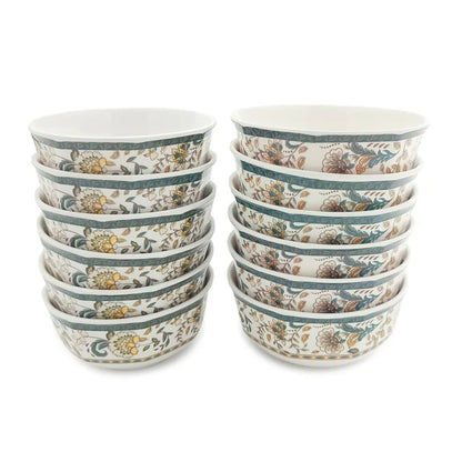 SUPERWARE | Pure Melamine | Dinner Set - GARDENIA DARIKA | Set Of 38 Pcs. | Stain Free, Glazed Finish