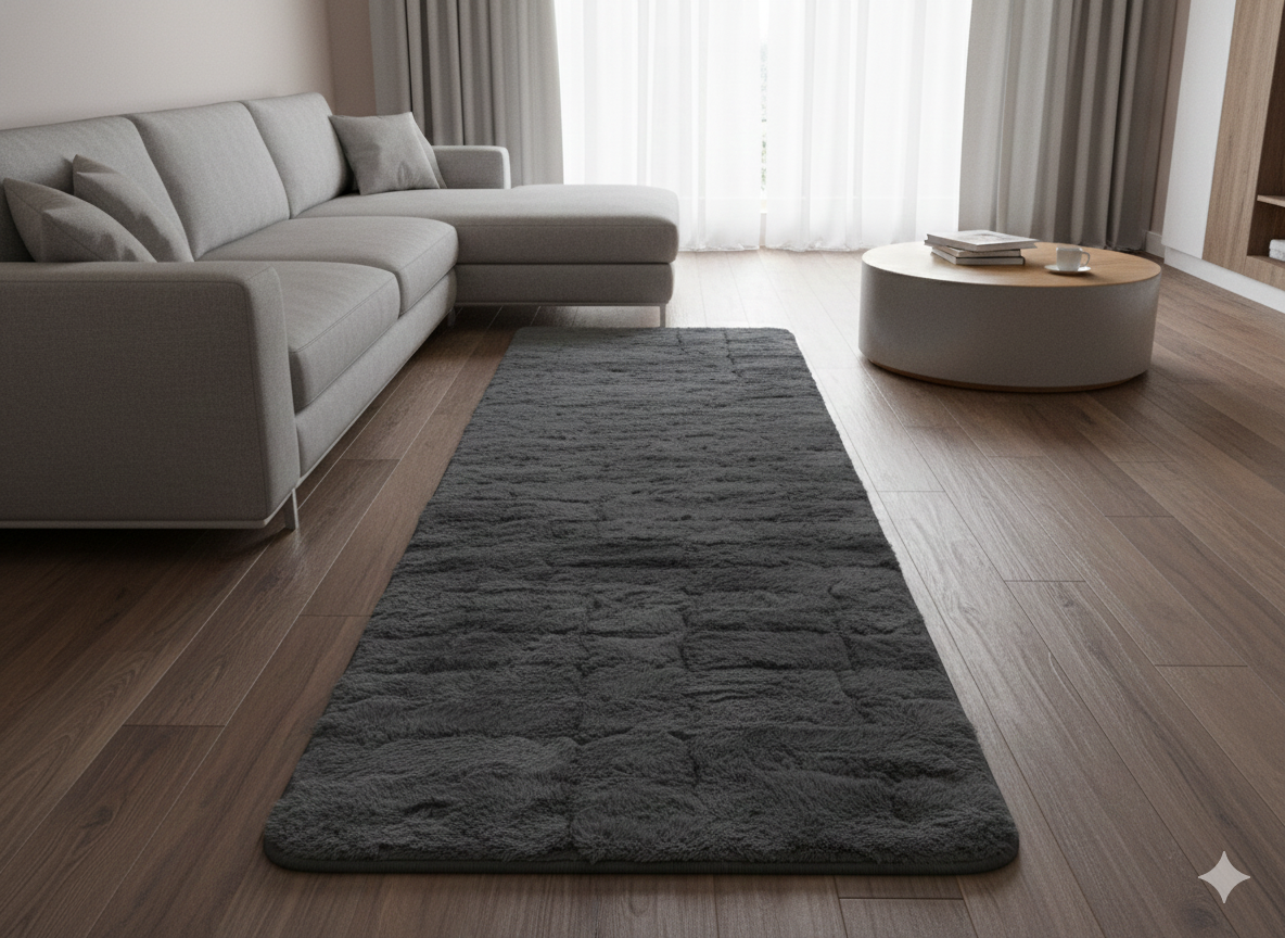 Home Rabbit Fur Soild Runner Super Soft, Anti-Slip, Washable, Rectangle, for Livingroom Rug, in Bedroom Bedside Runner/soft/very soft