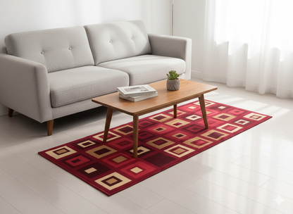 The Modern Geometric Linear Runner Rug