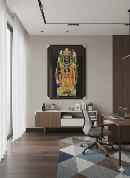 Mesmerizing Stone Work: Grandeur of Ayodhya: Lord Ram Ji Portrait (59 cm x 84cm)