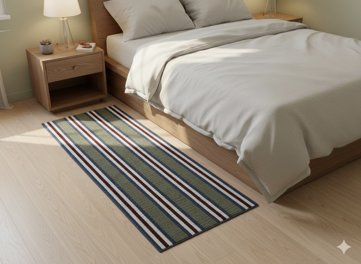 The Modern Geometric Linear Runner Rug