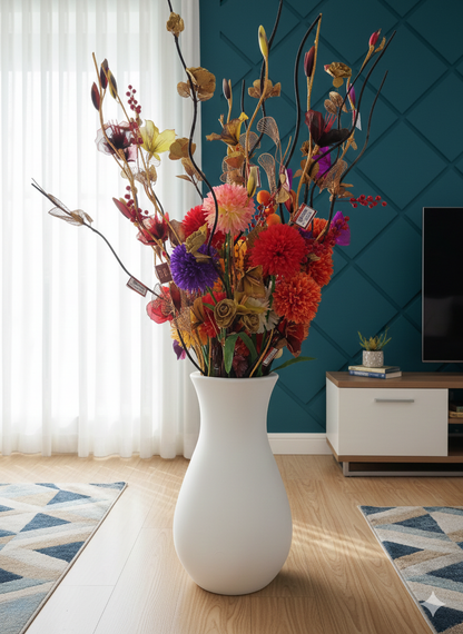 Vibrant Floor Vase Arrangement: A Statement of Style/FLOWERS/VASE/MULTICOLOR