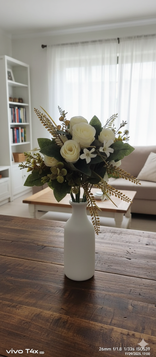 Artificial Flowers for Decoration Rose Flower Bunch for vase/Pot, Home/Office Decor, Gift, Artificial Plant, Craft, Without Vase