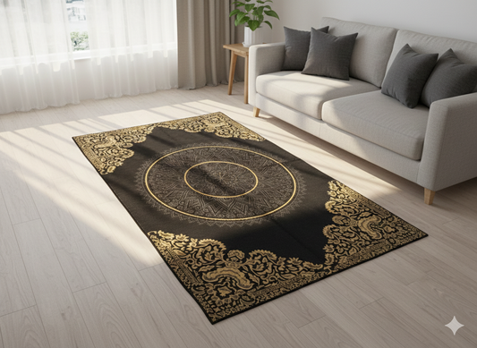 4x6 Ft Premium Fluffy Area Rug /Non-Slip /Nursery & Kids/Bedroom Carpet/Next to a Queen or King bed.  Under a medium-sized coffee table