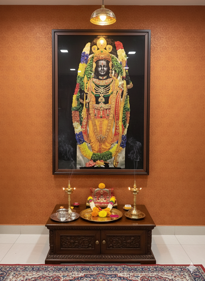 Mesmerizing Stone Work: Grandeur of Ayodhya: Lord Ram Ji Portrait (59 cm x 84cm)