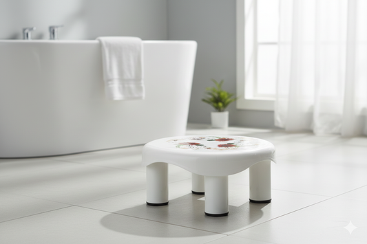 Strong & Stable: Heavy-Duty Plastic Bathroom Stool (Palta)