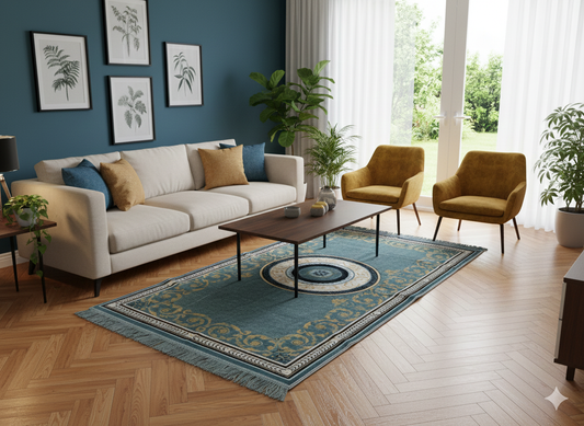 Eclectic Vintage-Inspired Area Rug/carpet/warmer/mat