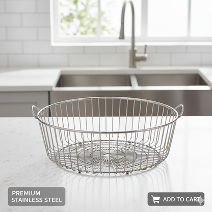 Premium Stainless Steel Utensil Drying Basket (Bartan Tokra)