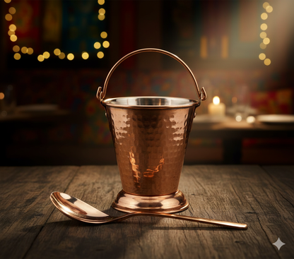 Elegant & Traditional (For Home Decor or Fine Dining) copper/steel/spoon/bucket/serving