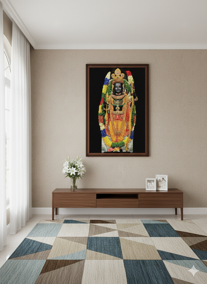 Mesmerizing Stone Work: Grandeur of Ayodhya: Lord Ram Ji Portrait (59 cm x 84cm)