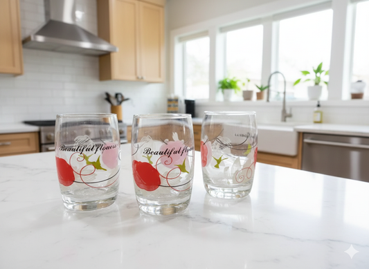Printed Glass Set of 6 – Stylish, Durable & Everyday Perfect!