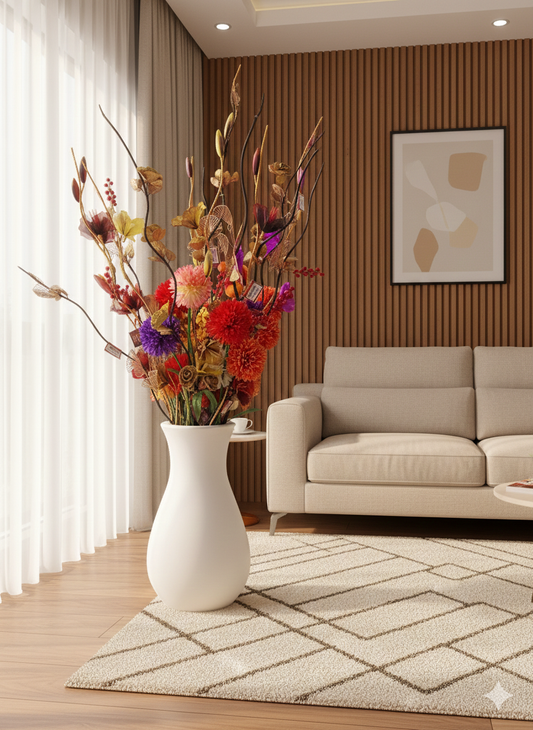 Vibrant Floor Vase Arrangement: A Statement of Style/FLOWERS/VASE/MULTICOLOR