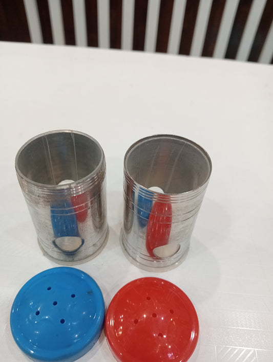 Modern Stainless Steel Salt & Pepper Shaker Set