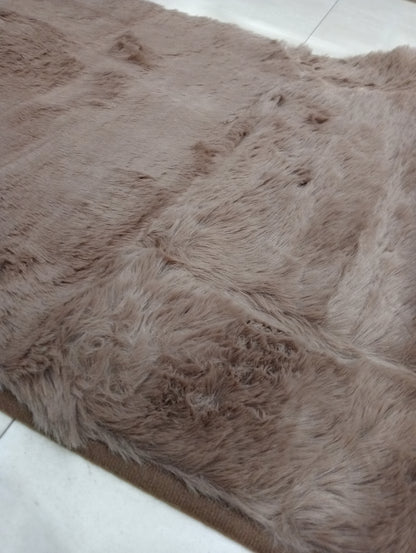 Home Rabbit Fur Soild Runner Super Soft, Anti-Slip, Washable, Rectangle, for Livingroom Rug, in Bedroom Bedside Runner/soft/very soft