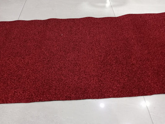 Washable Kitchen glitter Floor Mat Runner with Anti Skid Latex Backing for party/runner/gift/(Red)