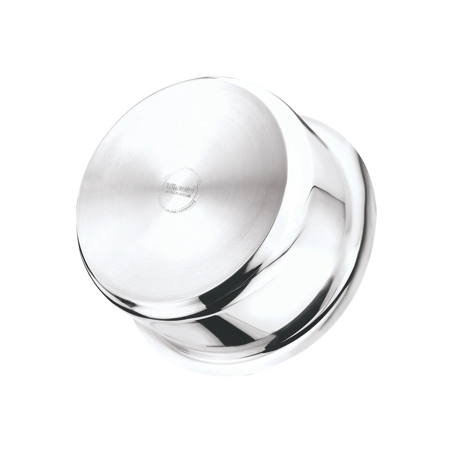 Vinod Stainless Steel, Sandwich Bottom, 3 pc Tope Set with Lids (Induction Friendly)