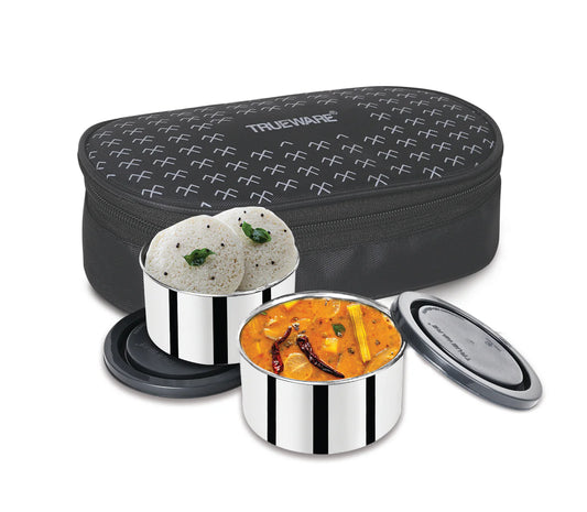 Meal Mate 2Pcs Steel Silverline LUNCH BOX
