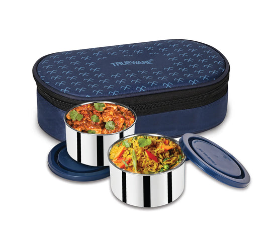 Meal Mate 2Pcs Steel Silverline LUNCH BOX