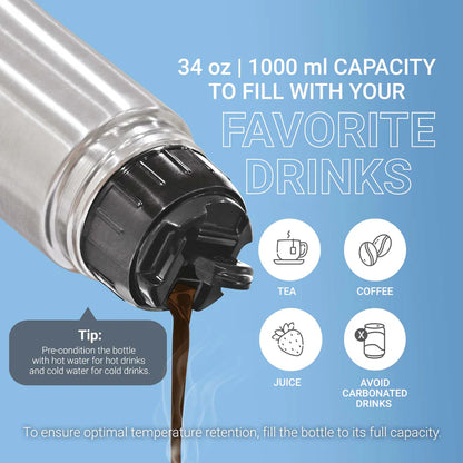 Milton Flip Lid Thermosteel Bottle (Milton)