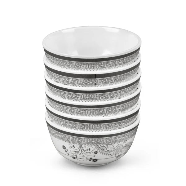 SUPERWARE | Pure Melamine | Katori - SILVER LACE (3.5") | Stain Free, Glazed Finish