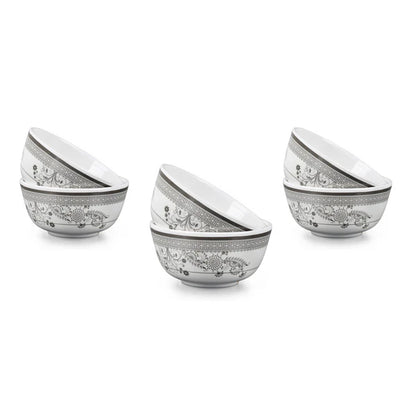 SUPERWARE | Pure Melamine | Katori - SILVER LACE (3.5") | Stain Free, Glazed Finish