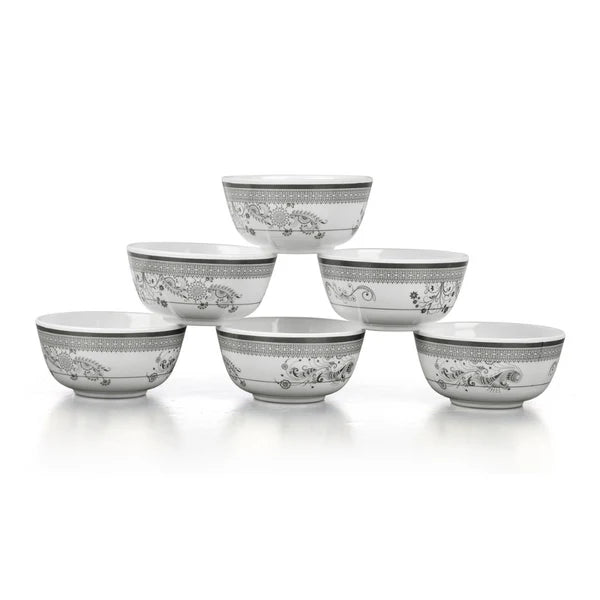 SUPERWARE | Pure Melamine | Katori - SILVER LACE (3.5") | Stain Free, Glazed Finish