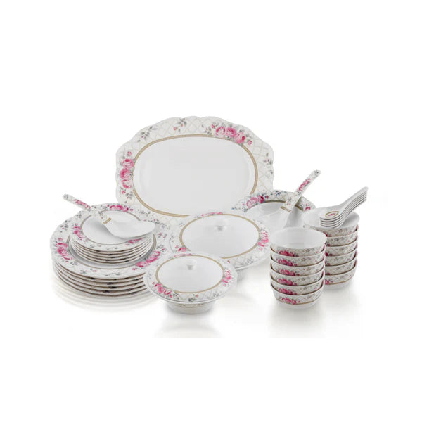 SUPERWARE | Pure melamine | Dinner Set - GARDENIA VICTORIAN | Set Of 38 Pcs. | Stain Free, Glazed Finish