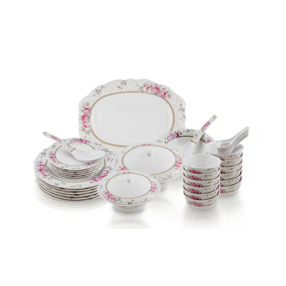 SUPERWARE | Pure melamine | Dinner Set - GARDENIA VICTORIAN | Set Of 38 Pcs. | Stain Free, Glazed Finish