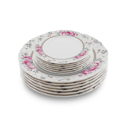SUPERWARE | Pure melamine | Dinner Set - GARDENIA VICTORIAN | Set Of 38 Pcs. | Stain Free, Glazed Finish