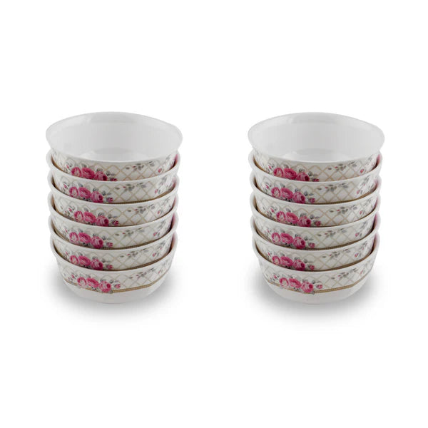 SUPERWARE | Pure melamine | Dinner Set - GARDENIA VICTORIAN | Set Of 38 Pcs. | Stain Free, Glazed Finish