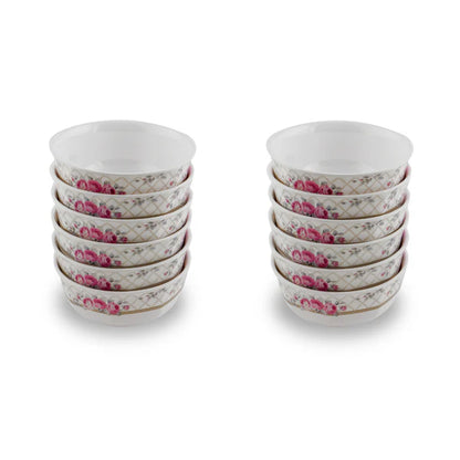 SUPERWARE | Pure melamine | Dinner Set - GARDENIA VICTORIAN | Set Of 38 Pcs. | Stain Free, Glazed Finish