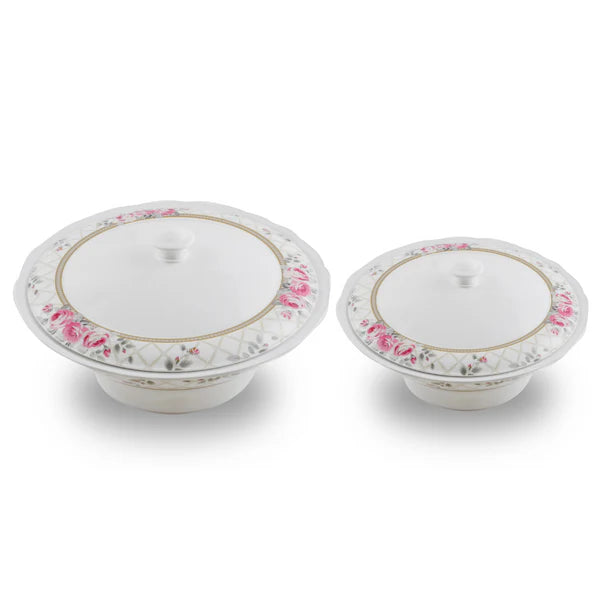 SUPERWARE | Pure melamine | Dinner Set - GARDENIA VICTORIAN | Set Of 38 Pcs. | Stain Free, Glazed Finish