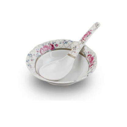 SUPERWARE | Pure melamine | Dinner Set - GARDENIA VICTORIAN | Set Of 38 Pcs. | Stain Free, Glazed Finish