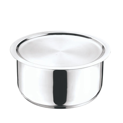 Vinod Stainless Steel, Sandwich Bottom, 3 pc Tope Set with Lids (Induction Friendly)