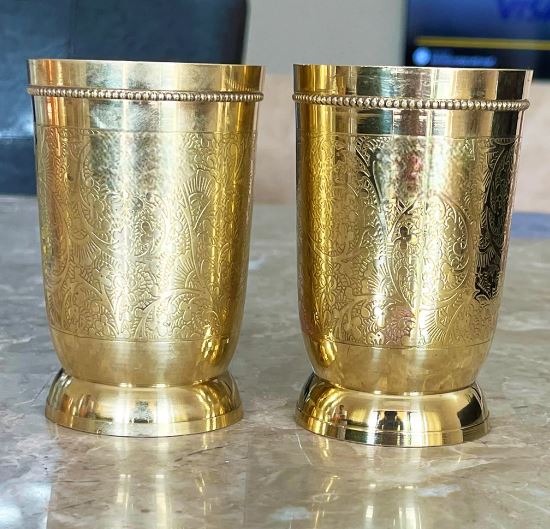 Brass Glass, Brass water glass handcrafted Capacity - 200ml